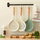 Axyaa Silicone Non-Stick Colander Spoon Strainer Skimmer Mesh Oil Filter Kitchen Tool