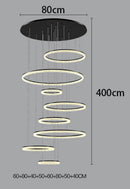Axyaa Staircase Chandeliers LED Pendant Light for Modern Home Decor