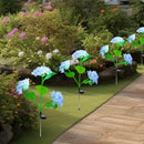 Axyaa Solar Hydrangea Flower Lights LED Ground Plug Lamp for Garden Decoration