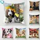 Axyaa Pet Dogs Cartoon Style Pillow Case Home Decor Cushion Sofa Square Pillowcase