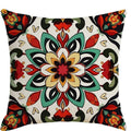 Colorful Floral Pattern Pillow Covers by Axyaa - Ideal for Sofa, Bedroom, Car