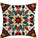 Colorful Floral Pattern Pillow Covers by Axyaa - Ideal for Sofa, Bedroom, Car