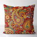 Axyaa Tan Chen Pattern Flower Cushion Cover for Home Decor