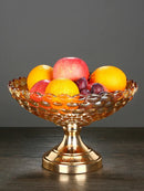 Axyaa Crystal Glass Double Layered Snack & Fruit Tray