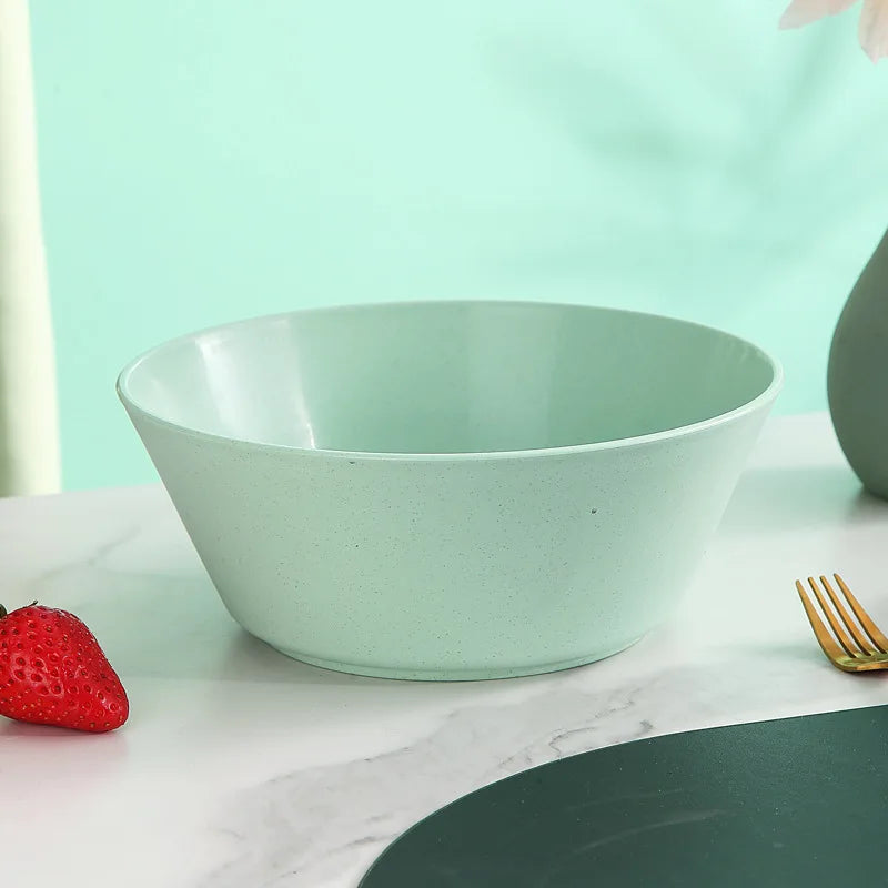 Axyaa Wheat Straw Soup Bowl Plastic Tableware, Microwavable Dinner Plate, Kitchen Utensils