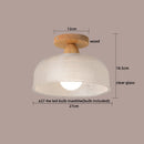 Axyaa Crystal Wood LED Ceiling Lamp Clear Glass Modern Ceiling Lights