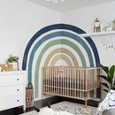 Axyaa Rainbow Fabric Wall Mural for Kids Rooms - Waterproof, Removable, Large Watercolor Design