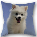 Axyaa Pomeranian Dog Pillowcase Cotton Linen Square Zipper 45X45cm Wedding Decor Pillow cover