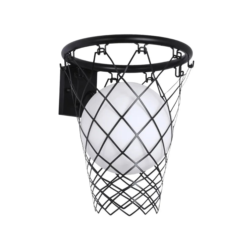 Axyaa Basketball Wall Lamp: Nordic Creative for Living Room, Bedroom, Study, and More