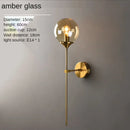 Axyaa Glass Ball Wall Sconce Light for Bedroom & Living Room