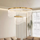 Axyaa Modern Acrylic Pendant Light Chandeliers LED - Indoor Staircase Hanging Lamp