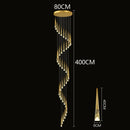 Axyaa Crystal Chandelier: Modern Stair Pendant Light for Living Room & Interior Lighting