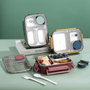 Axyaa Stainless Steel Bento Box: Divided Leakproof Lunch Container for Food Storage
