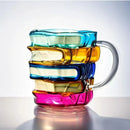 Axyaa Glass Book Mug Hand-painted Water Crystal Living Room Decor