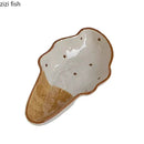 Axyaa Ceramic Ice Cream Plate Dessert Snack Serving Dish Fruit Salad Plates