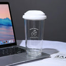 Axyaa Iced American Coffee Cup Tritan Water Bottle for Women