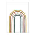 Axyaa Boho Rainbow Sun Moon Landscape Art Print Canvas Home Decor