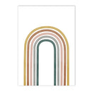Axyaa Boho Rainbow Sun Moon Landscape Art Print Canvas Home Decor