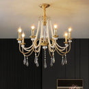 Axyaa Luxury Crystal Chandelier Foyer Pendant Light American Style Home Decor