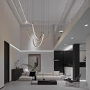 Axyaa Modern U-shaped Chandelier for Living Room, Dining Room, and Staircase