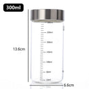 Axyaa Glass Brew Bottle with Scale - Leak-proof, Travel-friendly Fluid Container