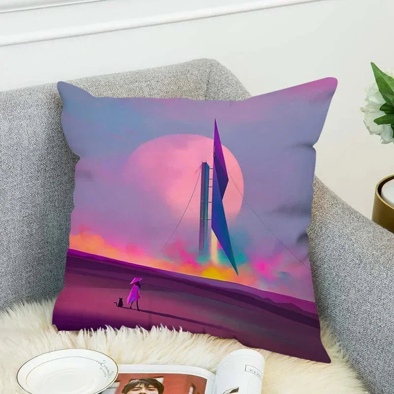 Axyaa Decorative Cushion Covers for Bed and Chair - Set of 2