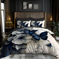 Axyaa Animal Butterflies Brushed Polyester Duvet Cover Set