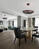 Axyaa Modern Double Circular LED Chandelier