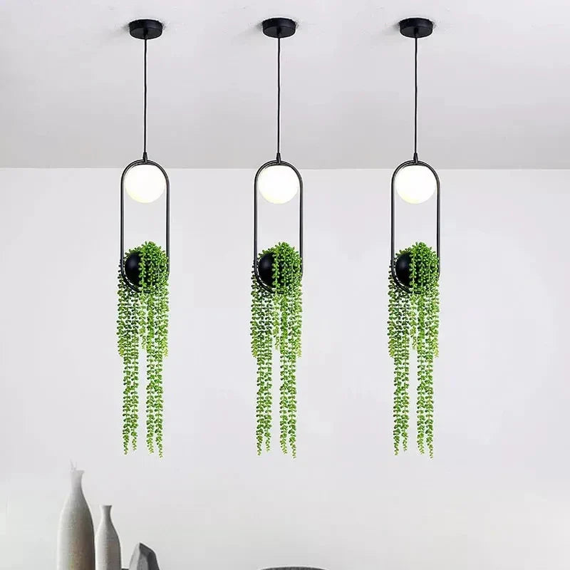 Axyaa Nordic Plant Pendant Lights for Home Dining Room Decor
