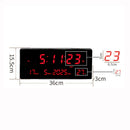 Axyaa LED Digital Wall Clock & Calendar with Time, Day, Date, Temperature Display