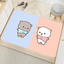Axyaa Cute Peach Mochi Print Entrance Door Mat - Kawaii Room Decoration