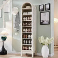 Axyaa Arched 8-Tier Shoe Cabinet with Adjustable Shelves