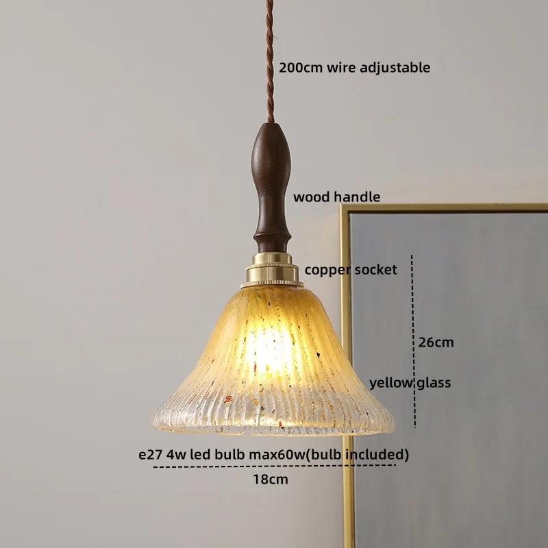Axyaa Fabric Copper LED Pendant Lights, E14 Nordic Hanging Lamp for Home Decor