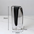 Axyaa Glass Vase Hydroponics Floral Desk Decoration with Artificial Flowers