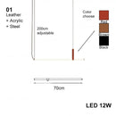 Axyaa Elegant Leather Ceiling Pendant Lights - Minimalist Design Home Decor LED Lamps
