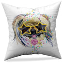 Axyaa Animal Print Pillowcase in Peach Skin Fabric - Modern Simple Cartoon Design
