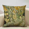 Axyaa Sunflower Oil Printed Cushion Cover - Van Gogh Inspired Decor Pillow Case