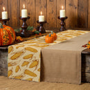 Axyaa Thanksgiving Corn Table Runner for Farmhouse Kitchen Dining Decor