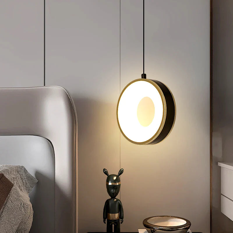 Axyaa Black Crystal Pendant LED Chandelier for Home Decor Lighting