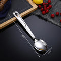 Axyaa Stainless Steel Serving Ladle Skimmer Colander Spoon Oil Separator Dishwasher Safe