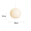 Axyaa Silk Cloth Minimalist Pendant Light White Design Nelson Lamp