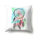 Axyaa Boho Indian Feather Dreamcatcher Pillow Cushion Cover for Home Decor