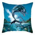 Axyaa Dolphin Pattern Cushion Cover 45x45cm