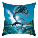 Axyaa Dolphin Pattern Cushion Cover 45x45cm