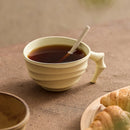 Axyaa Tree Branch Handle Ceramic Coffee Mug Vintage Style Brown Beige 200ml Crude Pottery