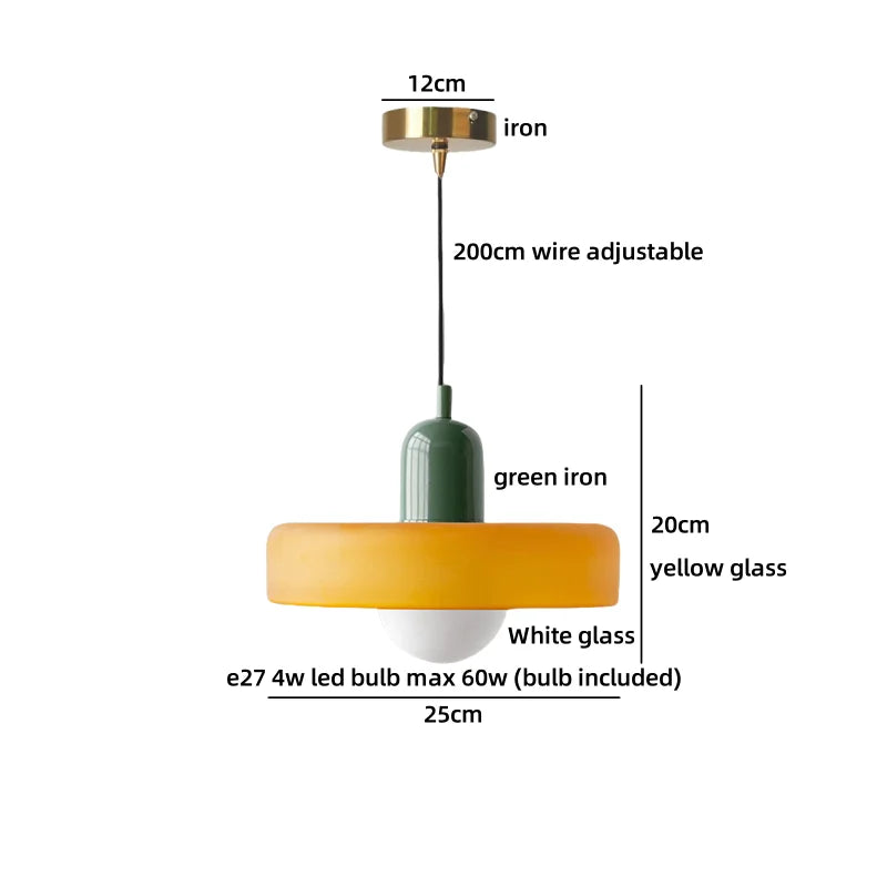 Axyaa White Ceramic Brass LED Pendant Light Modern Nordic Hanging Lamp