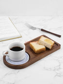Axyaa Solid Wood Breakfast Tray Walnut Dried Fruit Dim Sum Bread Western Food Tray