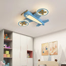 Axyaa Blue Airplane LED Ceiling Light - Modern Nordic Kids Room Decor