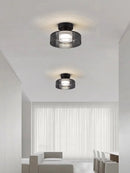 Axyaa Glass Ceiling Lamp Modern Minimalism LED Copper Lighting