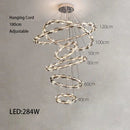 Circular Crystal Ceiling Light by Axyaa - Luxurious Living Room Decor